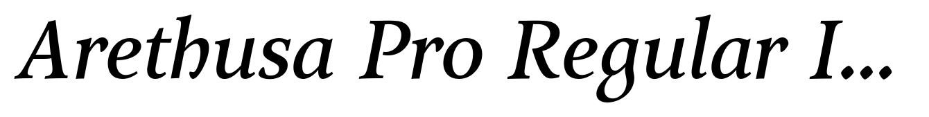 Arethusa Pro Regular Italic